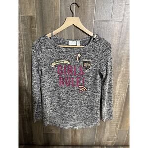 Children Place‎ Gray Girls Rule Sweater Size L (10-12)